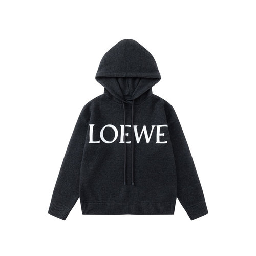 Loewe Kids Wool Blend Heavyweight Sweater with Bold Letter Print