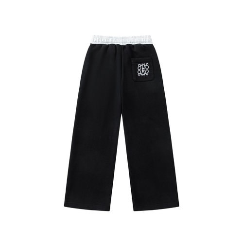 Loewe Unisex Kids Contrast Stitch Wide-Leg Fleece Pants 