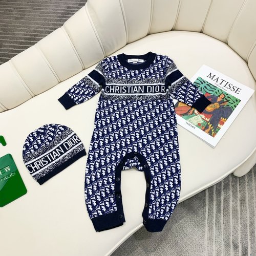 Dior Unisex Premium Baby Onesie Set, Cotton Knit