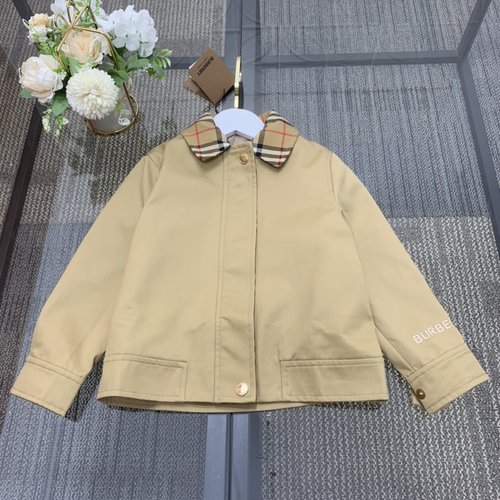 Burberry Kids Premium Cotton Coat with British-American Style