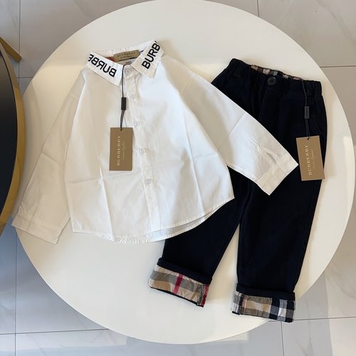 Burberry Boys High-End Cotton Set, Comfortable & Stylish 