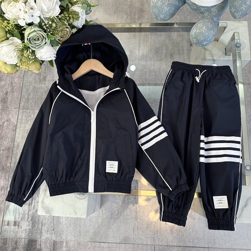 Thom Bn High-End Kids Unisex Sets Classic Logo Pure Cotton