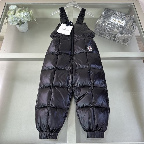 Moncler Premium Unisex Kids Down Overalls Detachable Straps 90 hite Goose Down
