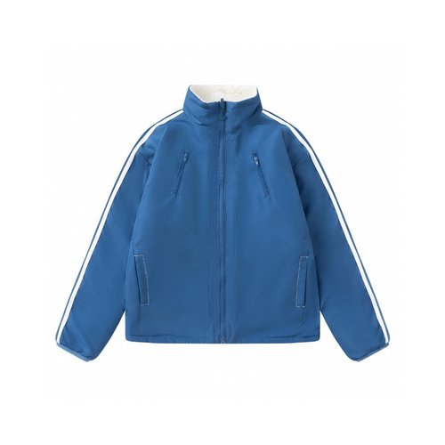 Balenciaga Reversible Fleece Unisex Kids Jacket - Stand Collar Oversized