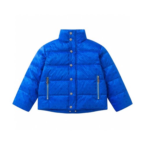 Chrome Hearts Kids Down Jacket - Classic Dark Pattern, Water-Resistant 90 Duck Down