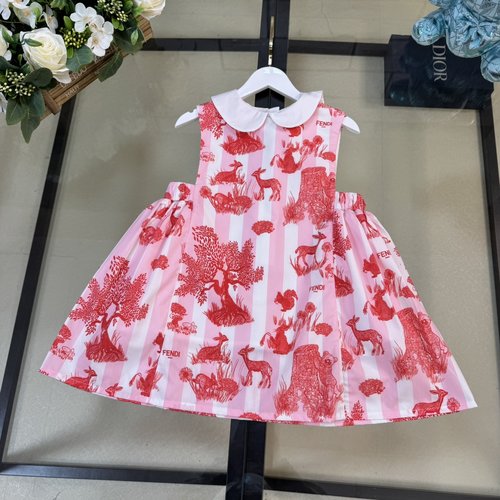 Fendi Girls Premium Dress with Side Detail, Comfortable & Stylish