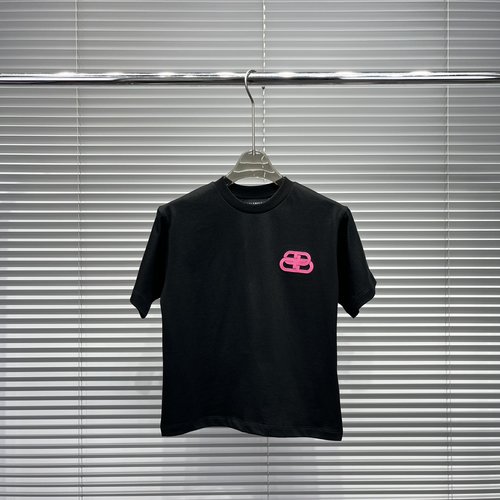 Balenciaga Kids Cotton T-Shirt with Front & Back Letter Embroidery