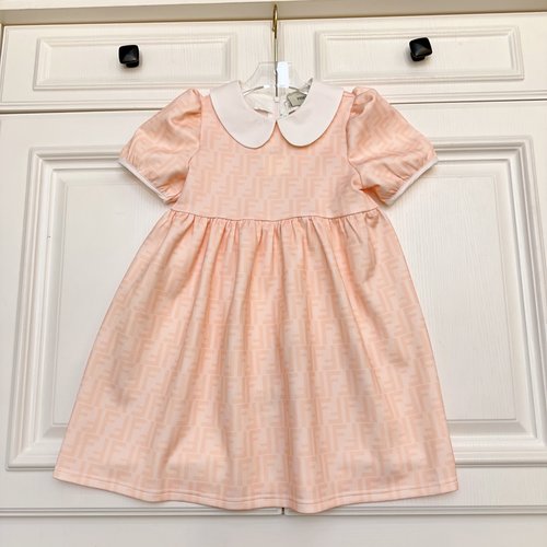 Fendi Girls High-Waisted A-Line Babydoll Dress - Sweet & Flattering