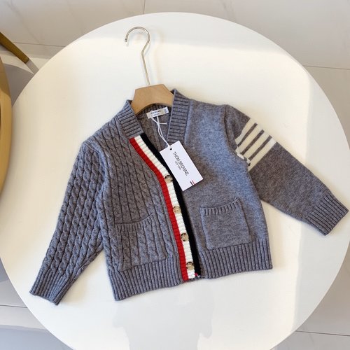 Thom Bn High-End Unisex Kids Knit Cardigan Comfortable & Stylish