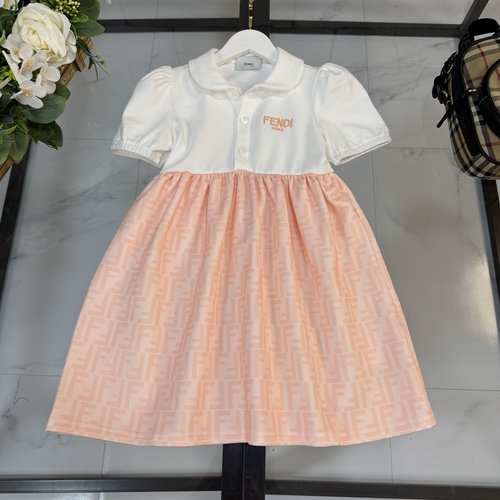 Fendi Girls High-Waist A-Line Dress - Cute & Flattering