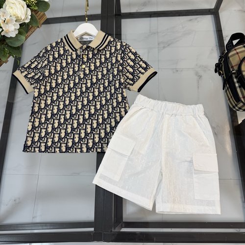 Dior Boys Collared Cotton Polo Set - Comfortable & Stylish 
