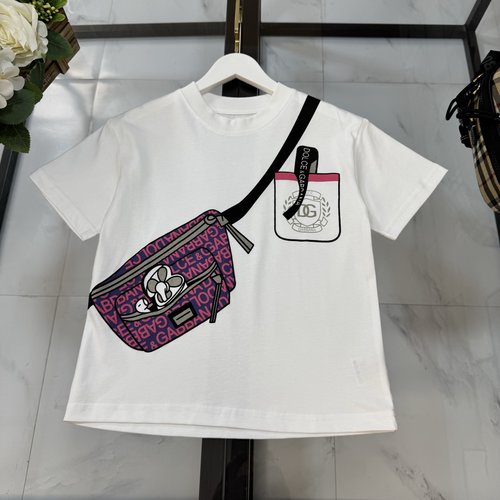 D & G Kids Premium T-Shirt with Foam Print & Comfort Fit