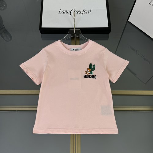 Moschino Kids Bear & Cactus Print Cotton T-Shirt 