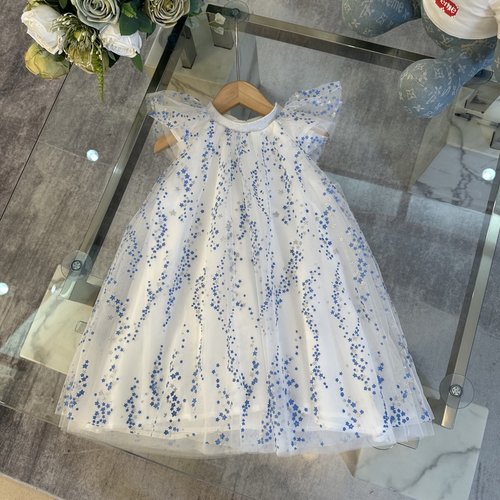 Dior Girls Starry Tulle Dress with Sequins 