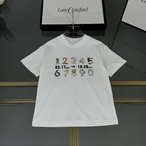 Maison Margiela Kids Trendy Cotton T-Shirt with Jelly Print 