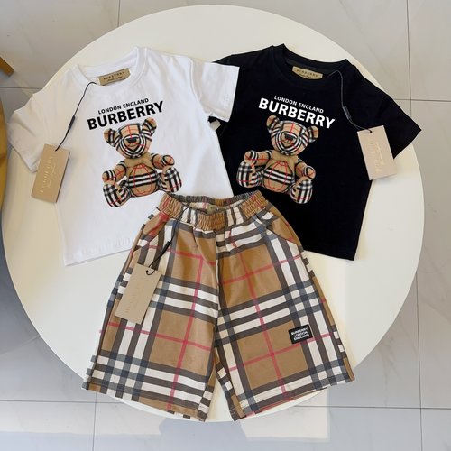 Burberry Unisex Kids High-End Cotton Set, Comfy & Stylish