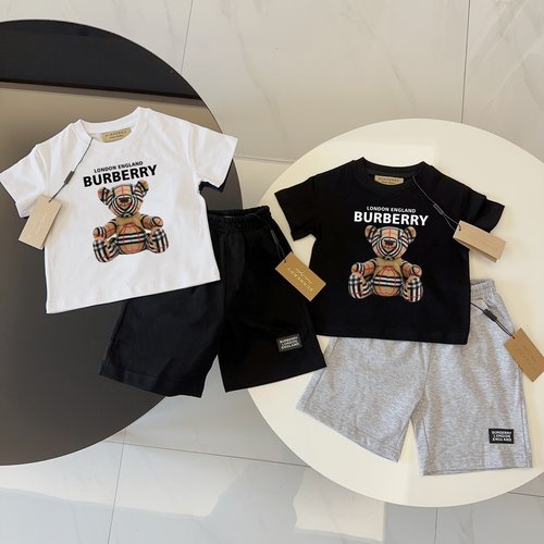 Burberry Kids Cotton Outfit Set Comfortable Stylish Boys Girls