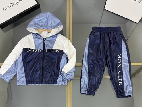 Moncler Kids Coordinated Set Custom Woven Cotton Comfortable Stylish