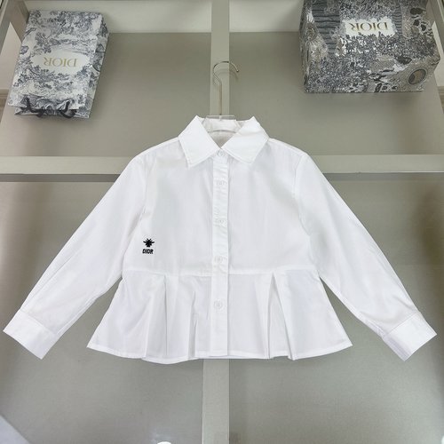 Dior Girls Premium Embroidered Dress Shirt, Comfortable & Chic