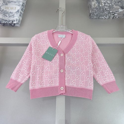 Gucci Girls Soft Wool-Blend Cardigan Sweater