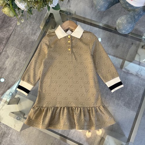 Gucci Girls Premium Cotton Dress, Comfortable & Stylish 