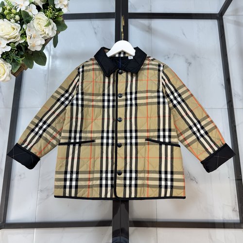 Burberry Unisex Kids Check Puffer Jacket: Comfortable & Stylish