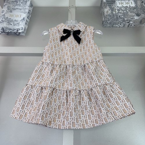 Dior Girls Denim Dress with Wash Print, Comfortable & Stylish