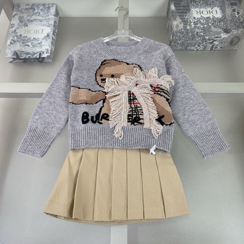 Burberry Girls Bear Knit Sweater Dress