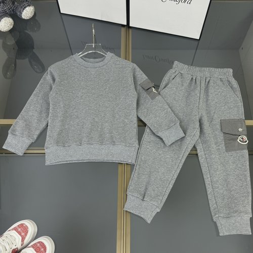 Moncler High-end Unisex Kids Set, Cotton Terry Comfortable & Stylish