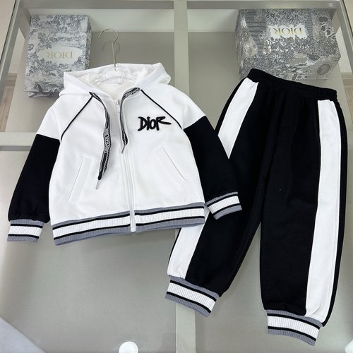 Dior Kids Premium Logo-Printed Paneled Cotton Set