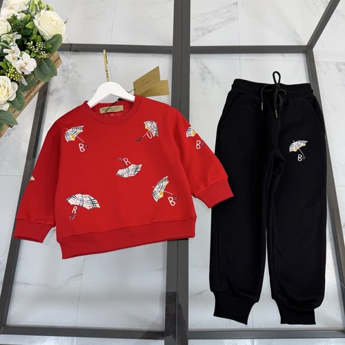 Burberry Unisex Kids Fleece Tracksuit Set - Comfortable & Stylish 