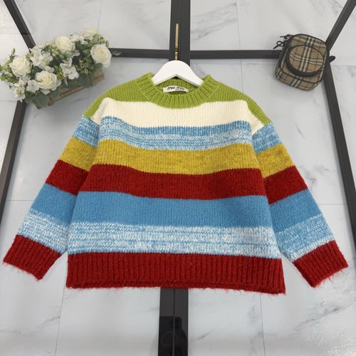 Miu Miu Girls Rainbow Cotton Sweater