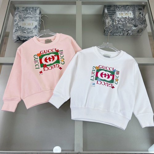 Gucci Premium Unisex Kids Floral Logo Cotton Sweatshirt 