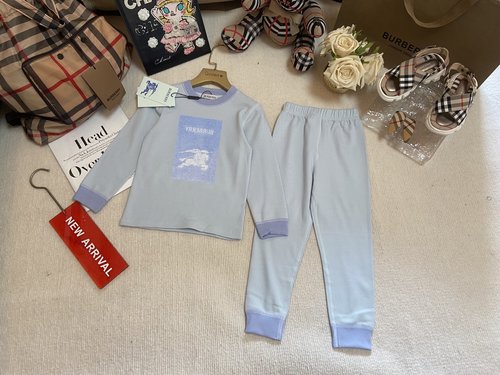 Burberry Unisex Kids Cartoon Print Warm Set, 95 otton 5 pandex