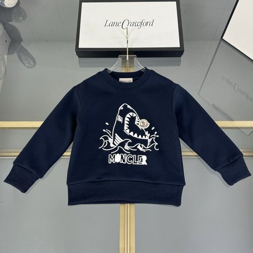 Moncler Unisex Kids Fleece-Lined Cotton Sweatshirt with Foam Print