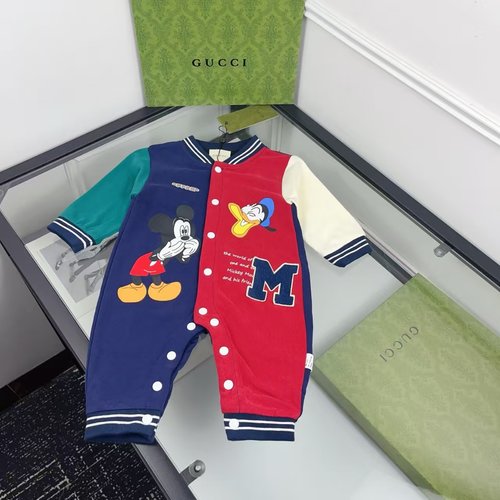 Gucci Kids Mickey & Donald Print Onesie 