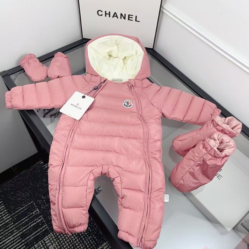 Moncler Unisex Toddler Thick Fleece Onesie Set with Gloves & Booties 