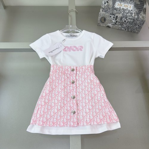 Dior Girls premium cotton dress set, comfortable and stylish 