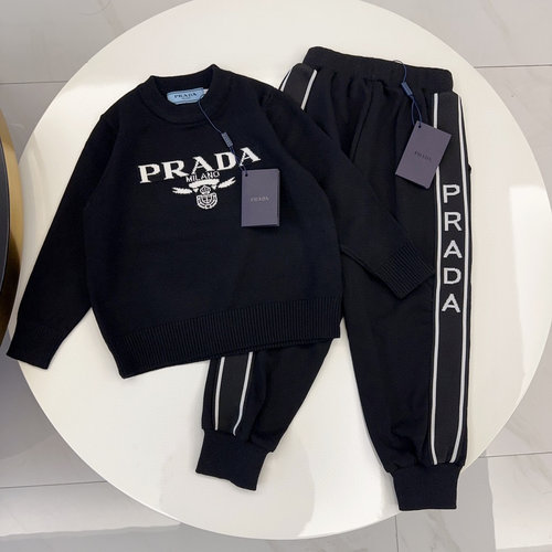 Prada Kids 2-Piece Set: Sweater & Joggers, Knit & Cotton, Comfortable & Stylish