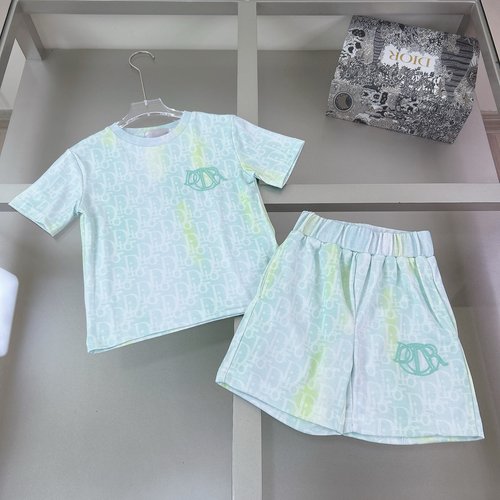Dior Unisex Kids 3D Embossed Cotton Set