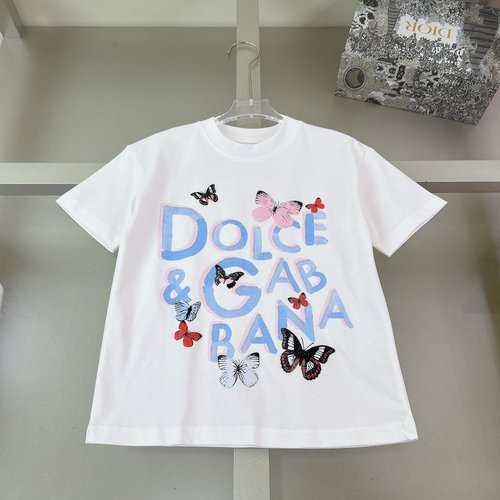 D & G Girls T-Shirt with Foam Print, Comfortable & Stylish