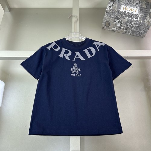 Prada Premium Kids T-Shirts with Foam Print, Comfortable & Stylish 
