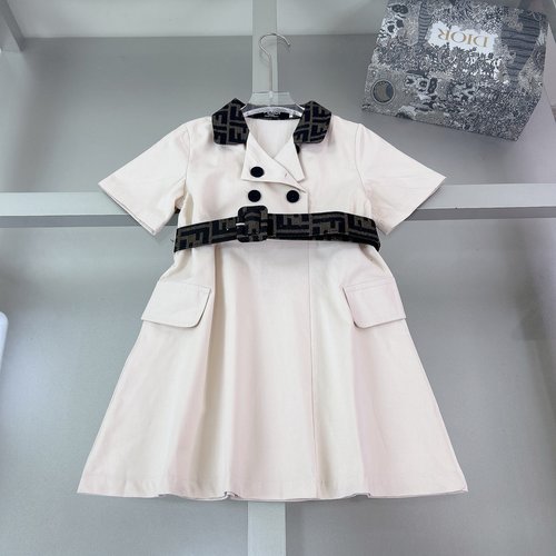 Fendi Girls 100 Cotton Comfortable Dress
