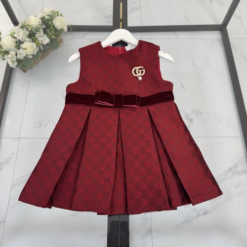 Gucci Girls High-End Stylish Dress, Imported Fabric & Cotton Lining