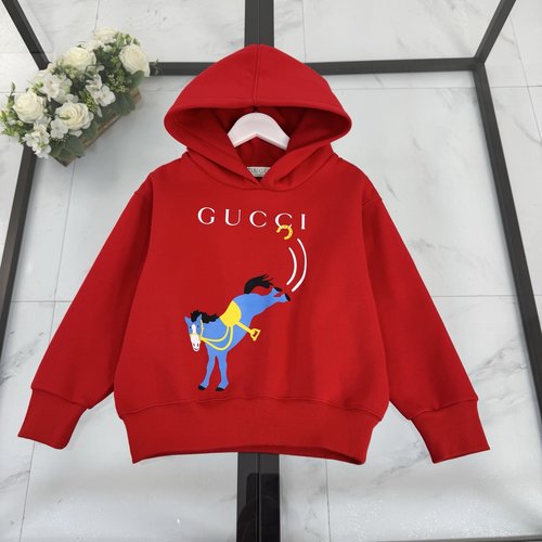 Gucci Kids Horse Print Fleece Sweatshirt - Comfortable & Stylish