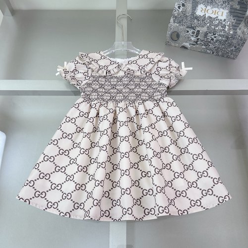 Gucci Girls Korean High-waisted A-line Doll Dress