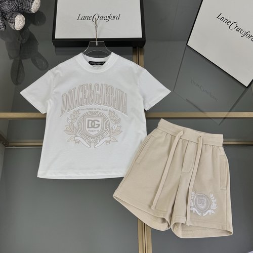 D & G Unisex Kids 3D Print Cotton Outfit Set 