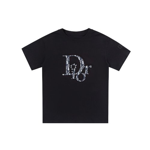 Dior Kids 3D Embossed Floral Cotton T-Shirt 