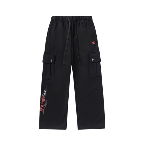 Chrome Hearts Kids MattyBoy Racing Graffiti Cargo Sweatpants 